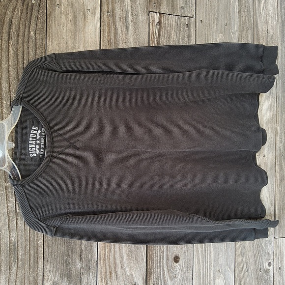 Signature by Levi Strauss & Co. Black pullover sweatshirt size XL - Picture 1 of 6